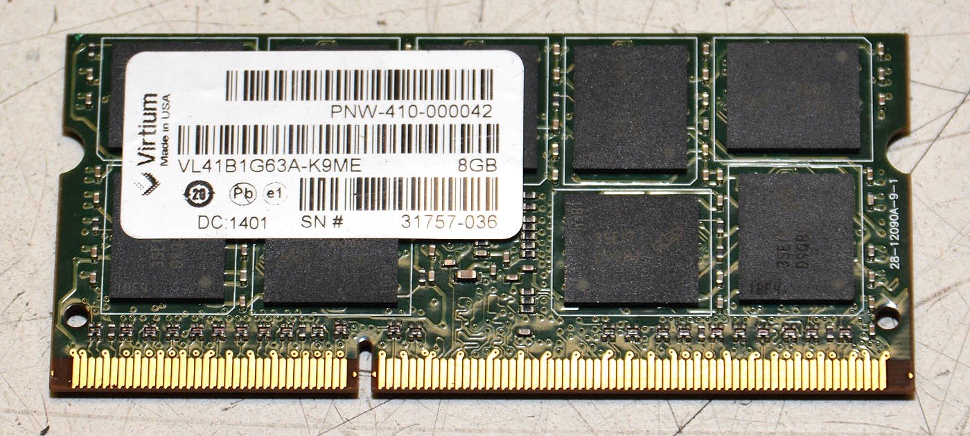 Virtium 8GB SODIMM  VL41B1G63A-K9ME ECC Memory
