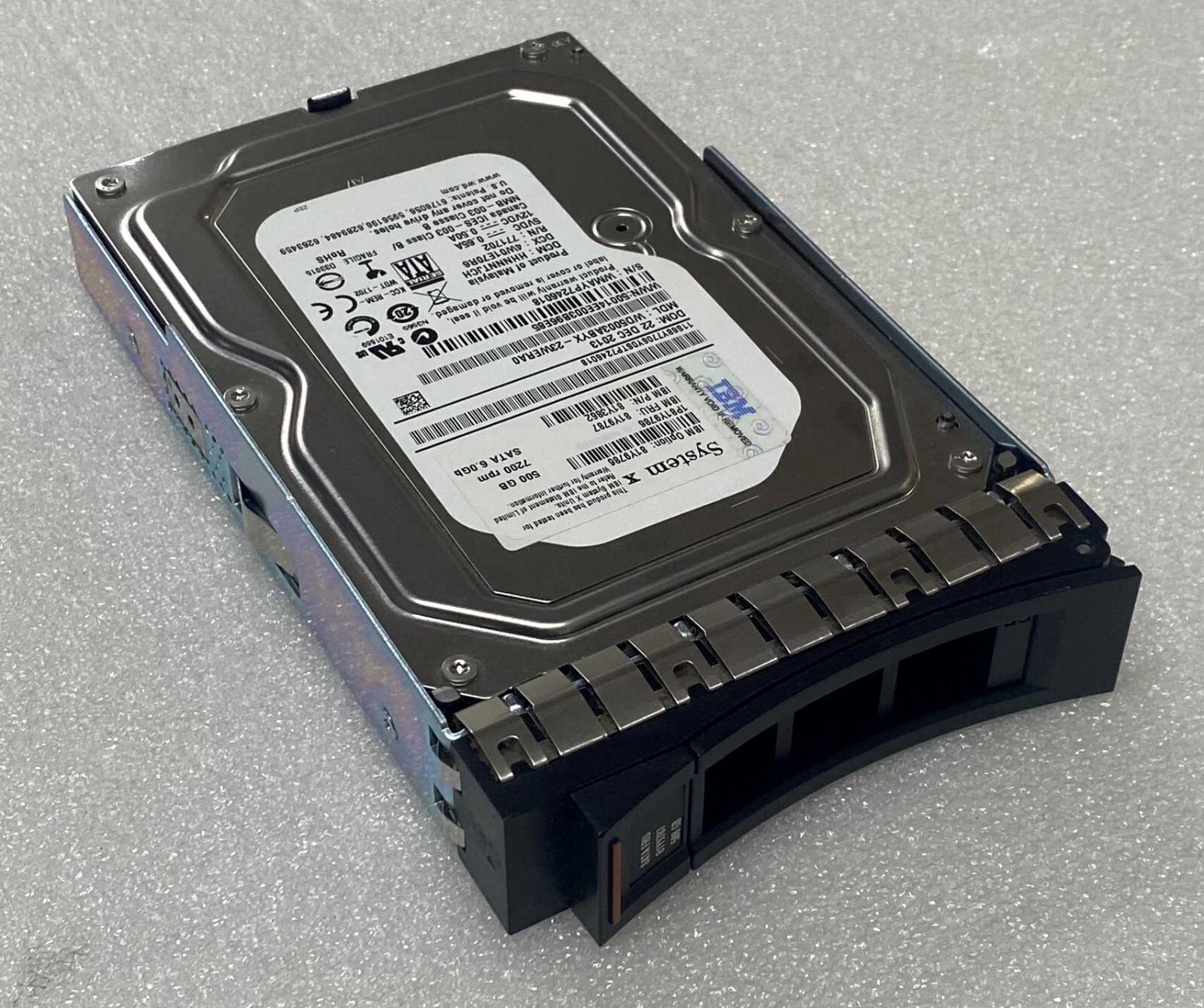 IBM 81Y9787 81Y3862 WD5003ABYX-23WERA0 500GB 7.2K 64MB 3.5" SATA Hard Drive