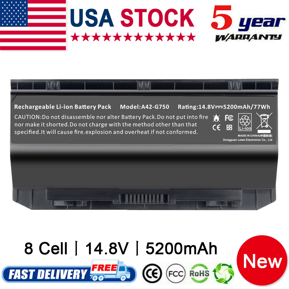 ✅ A42-G750 Laptop Battery for Asus G750 G750J G750JH G750JM G750JS G750JW G750JX
