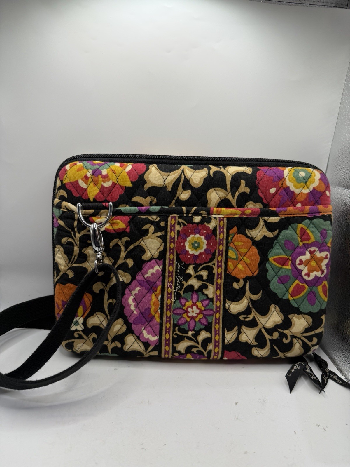 Vera Bradley PURPLE Floral MINI LAPTOP CASE iPad Tablet eBook Hard Zip Case