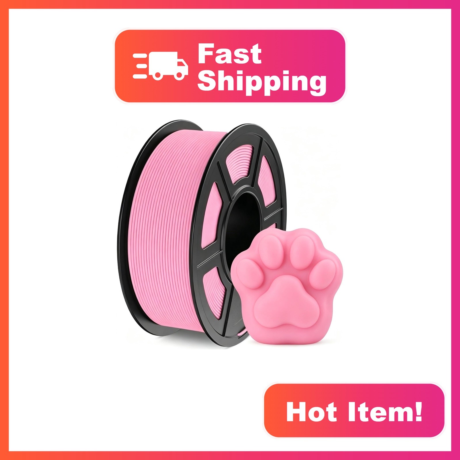 Filajoy3D 95A TPU 3D Printer Filament, 1.75mm, 250G, Pink