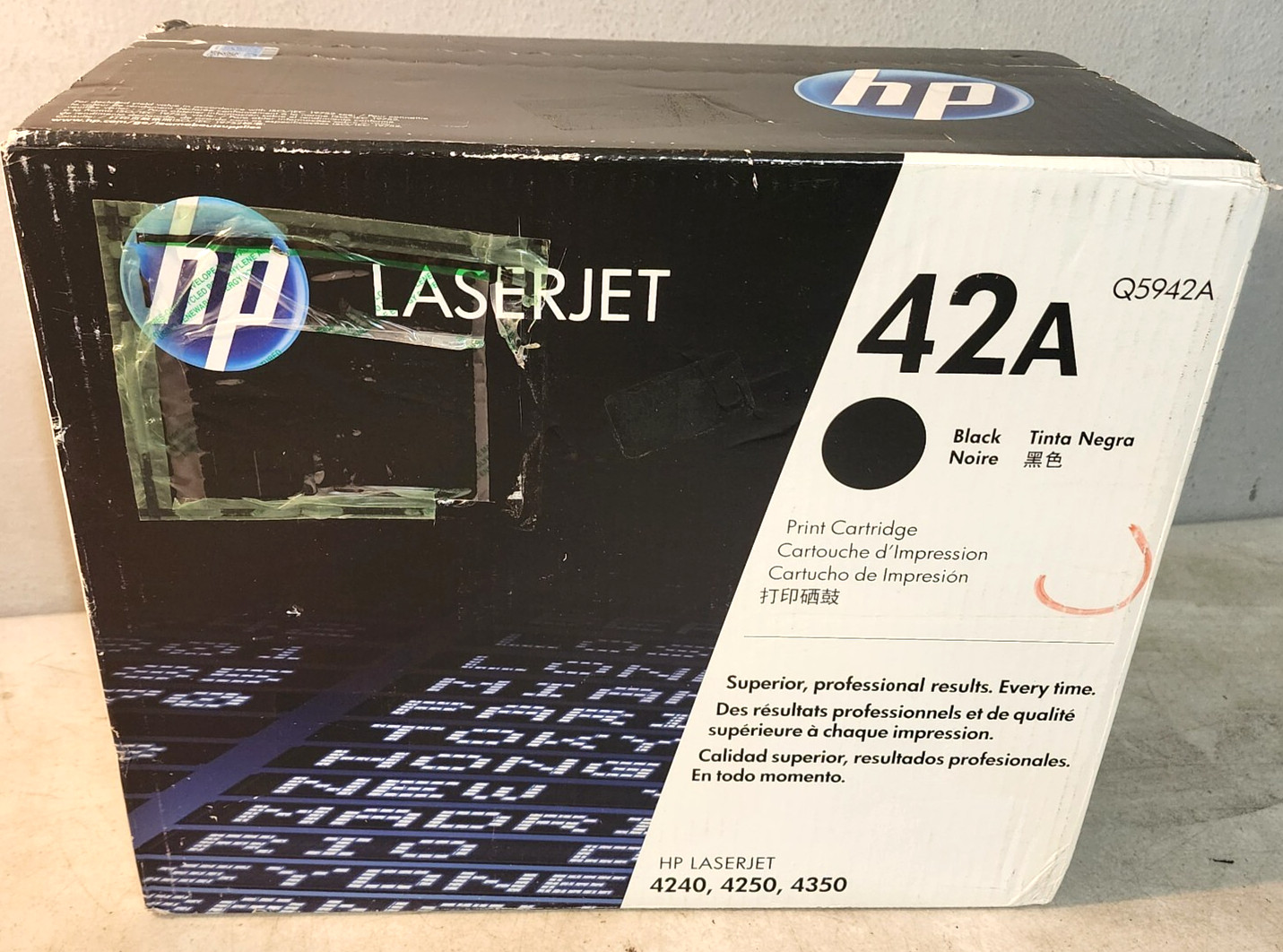 HP 42A Q5942A Black Toner Cartridge LaserJet 4240 4350 Genuine New Sealed Box