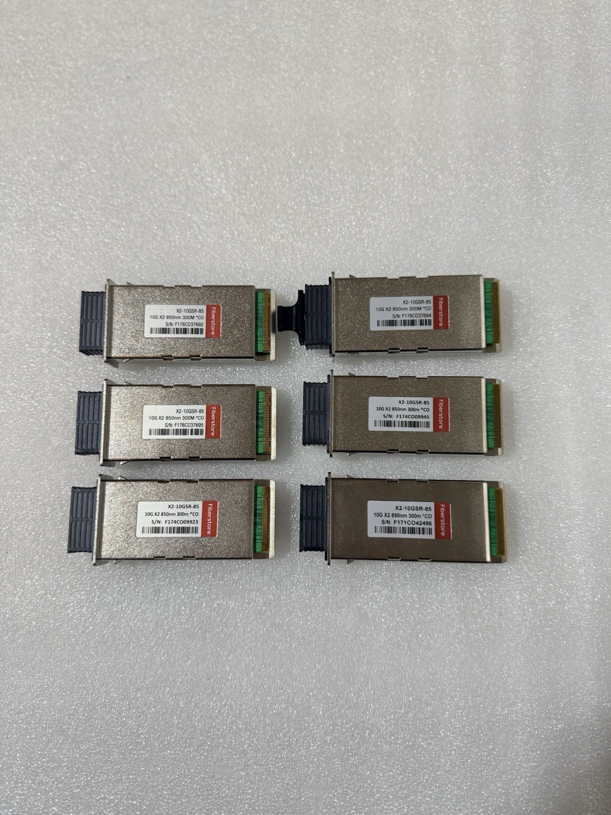 Lot of 6 Cisco Compatible X2-10GSR-85 850nm 300m Module