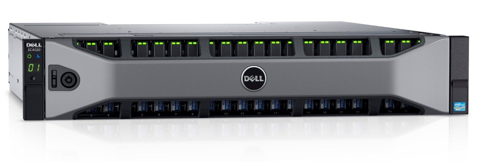 Dell Compellent SC4020F Storage Array 2x 2-Port 16Gb FC Controller 24x1.92TB SSD