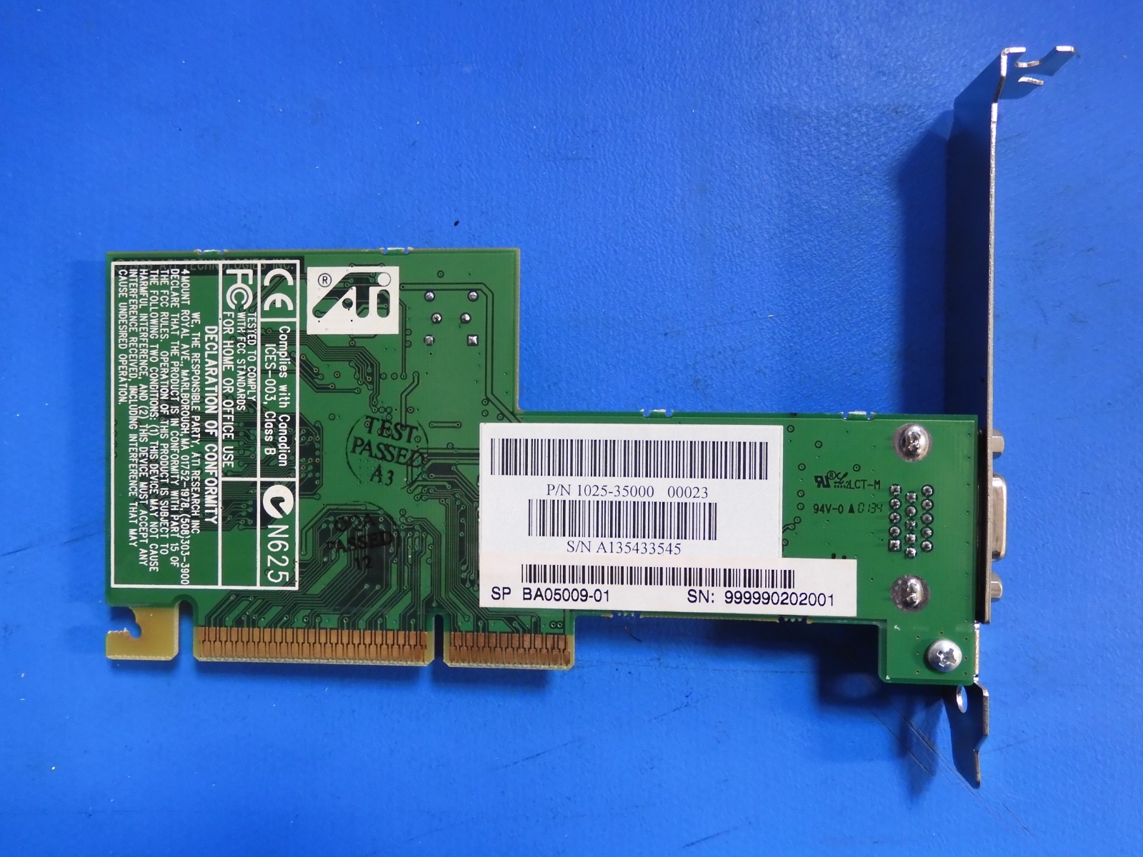 ATI Technologies 1025-35000 Rage XL AGP Graphics Card 8MB – Legacy Vintage GPU