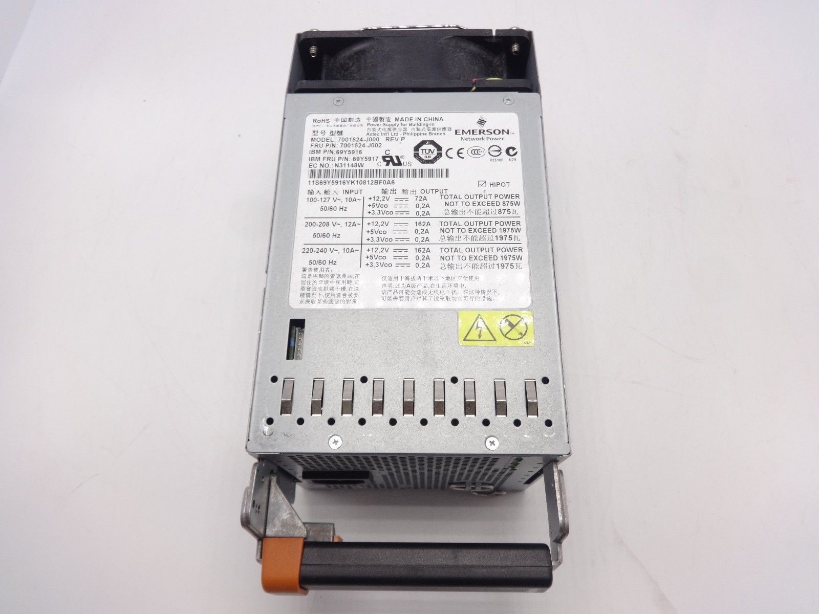 Ibm 69Y5917 X3850 X5 1975W Power Supply 69Y5916