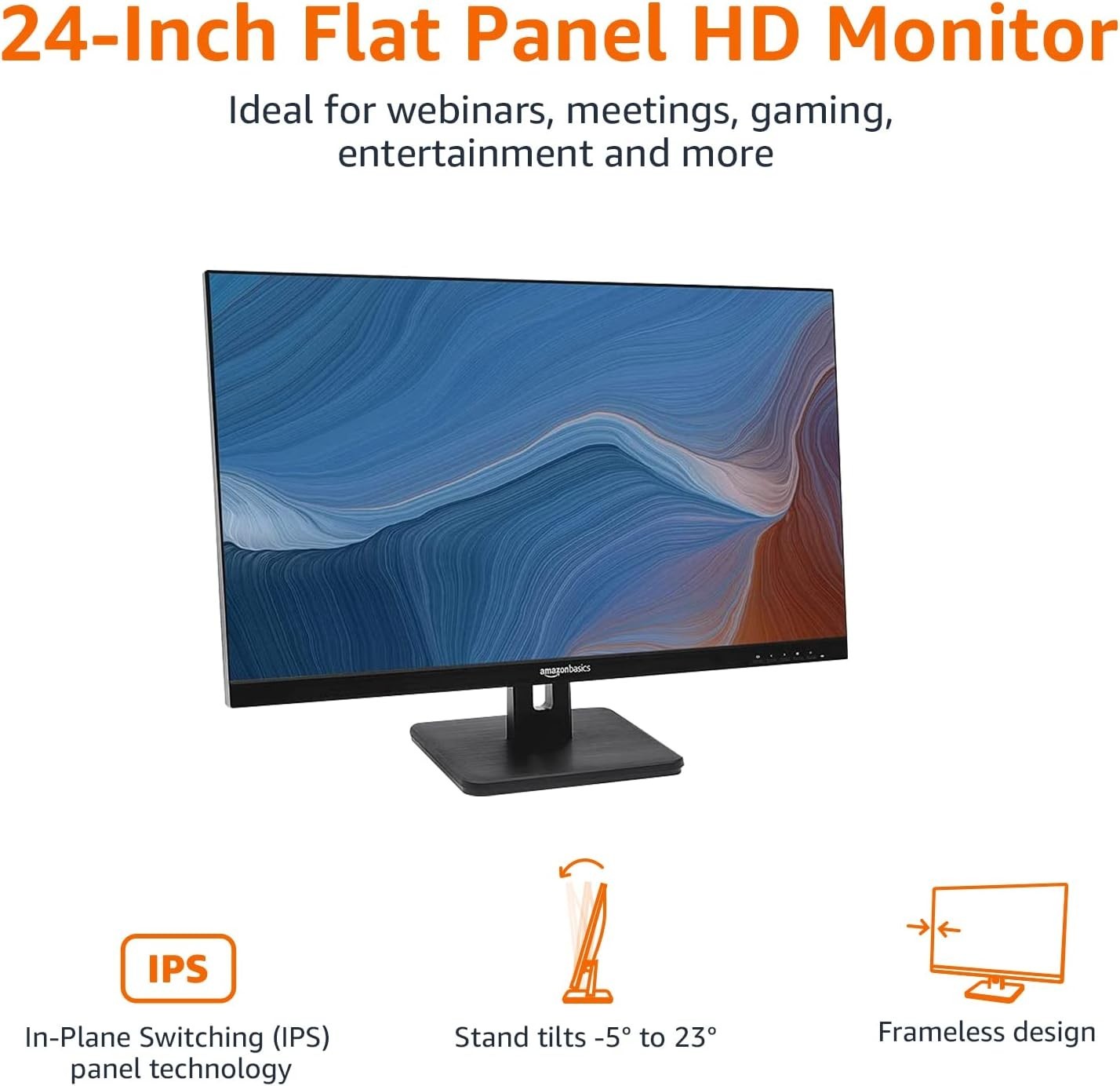 NEW Amazon Basics by AOC 24E2QA 23.8" IPS FHD Gaming Monitor HDMI 75 Hz Sealed
