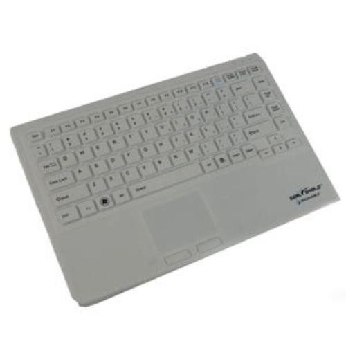Seal Shield SW87P2 Silicone Keyboard w/ Touchpad - White