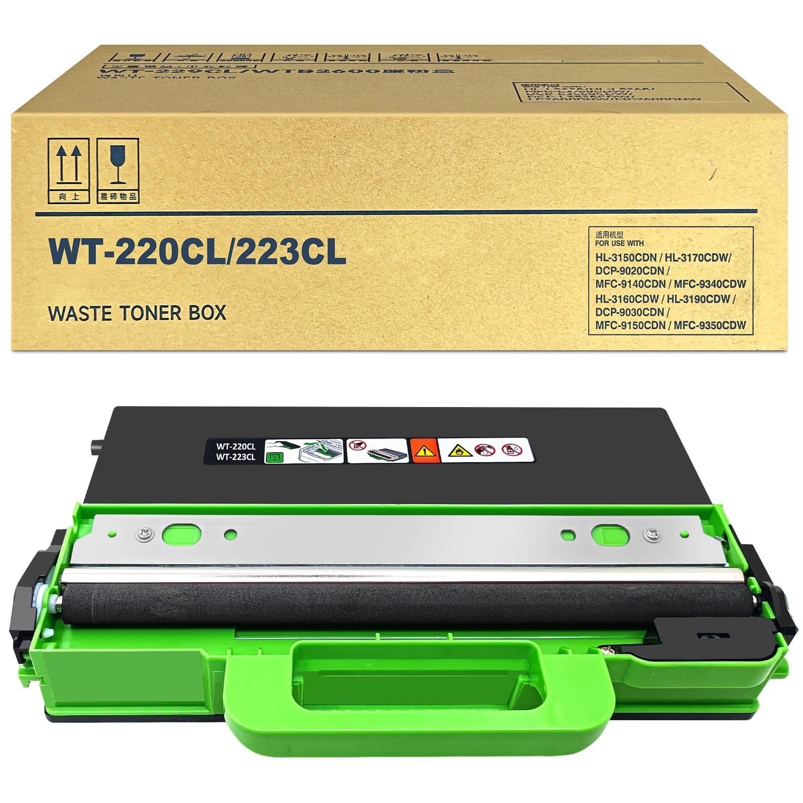 ASEKER WT-220CL WT220CL WT-223CL WT223CL Waste Toner Box Standard, Black 