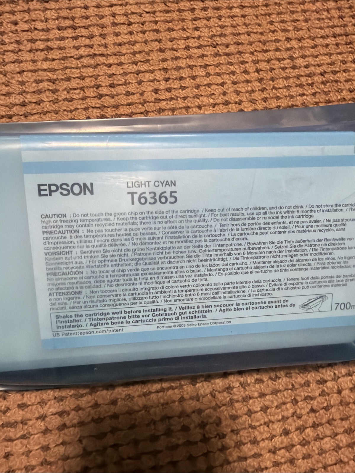 Genuine Sealed Fuji film DL650 Light Cyan Cartridge 700mL Expiration 2015