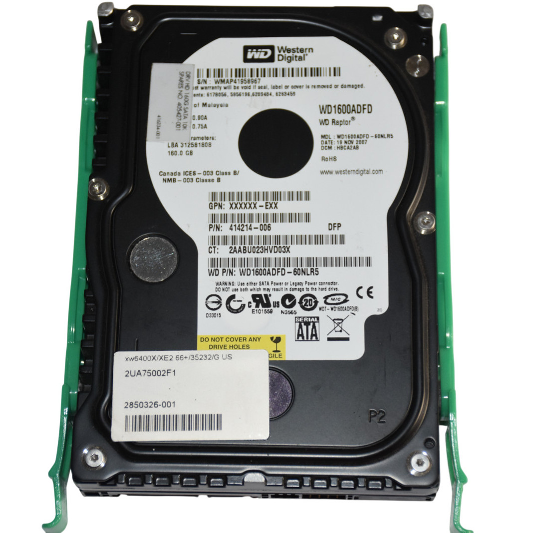 WD Raptor 160GB SATA 1.5G 10K 3.5" Server Hard Drive HDD WD1600ADFD 405427-001