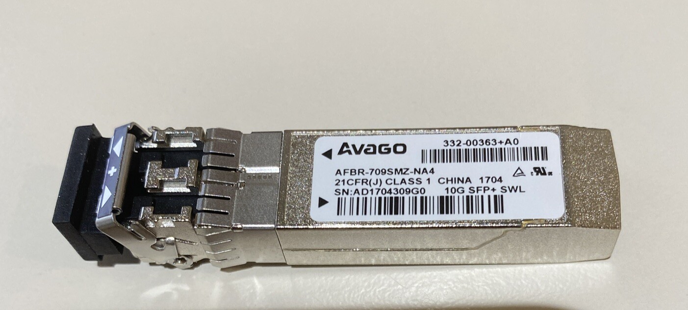 Avago NetApp 332-00363+A0 AFBR-709SMZ-NA4 10GBASE-SR 10G SFP+SWL 850nm MMF