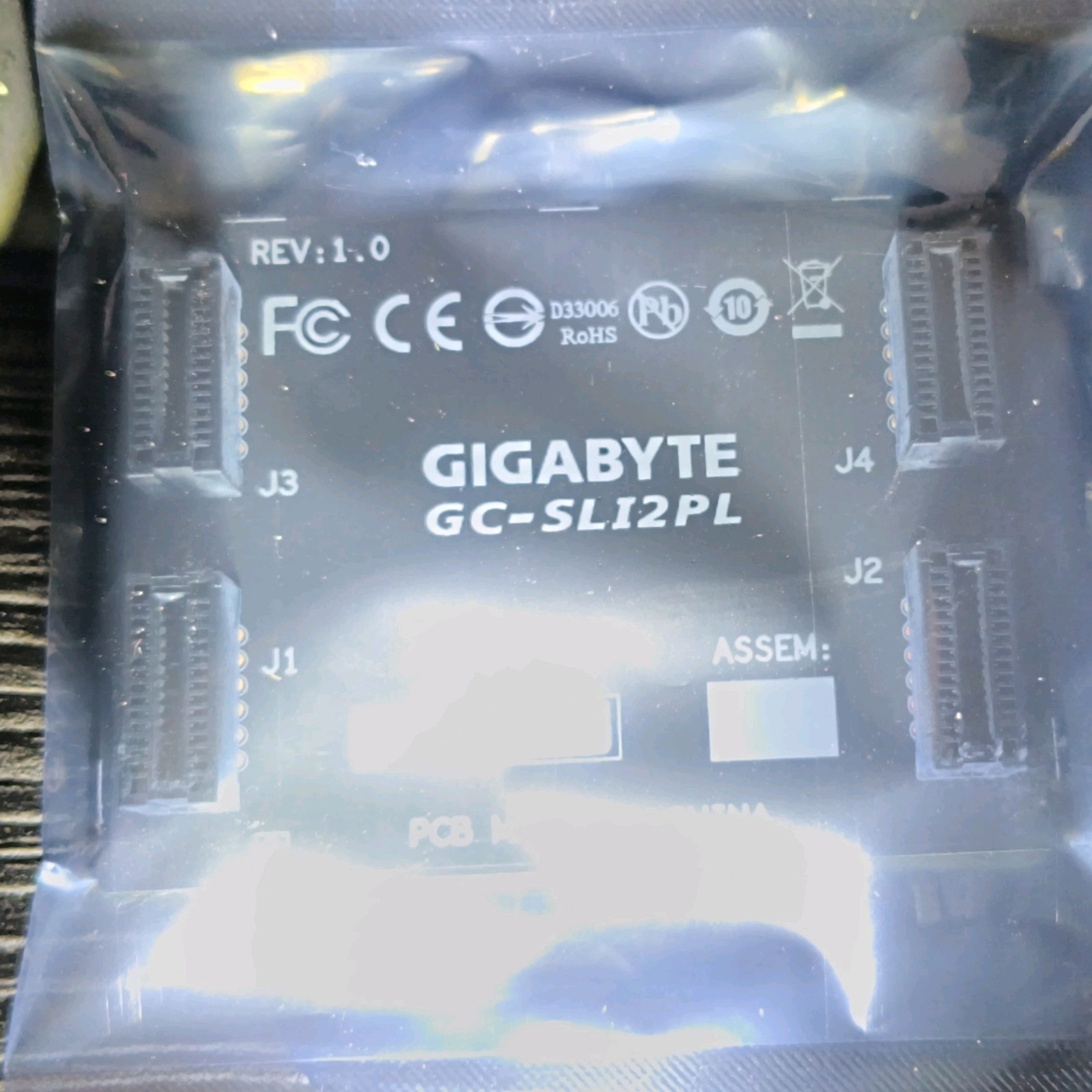GIGABYTE GC-SLI2PL PCI SLI Bridge Connector Board Rev 1.0 MPN GC-SLI2PL