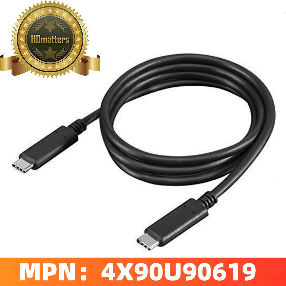 Genuine Lenovo USB-C Cable 1m 4X90U90619 60W for ThinkPad Universal USB-C Dock