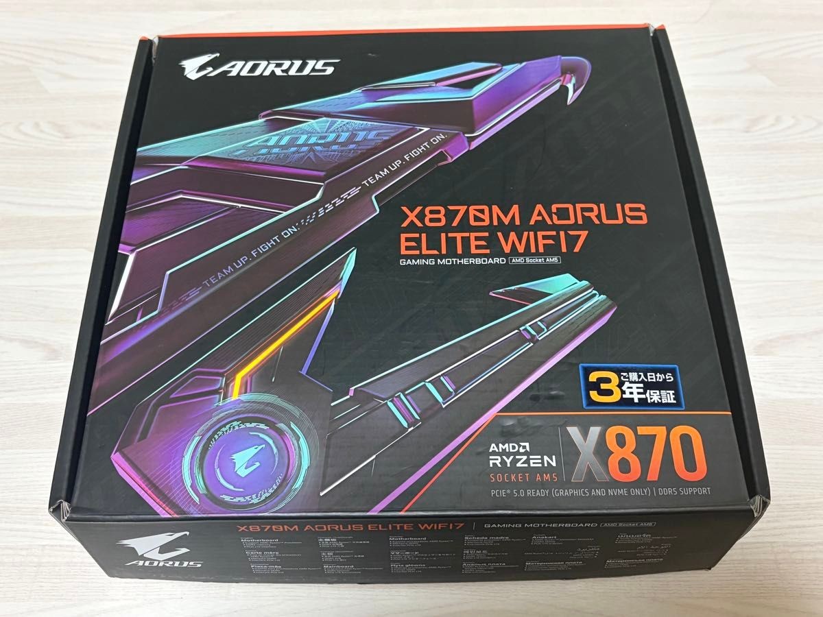 GIGABYTE X870M AORUS ELITE WIFI7 Black AM5 DDR5 PCIe 5.0  Motherboard Micro ATX