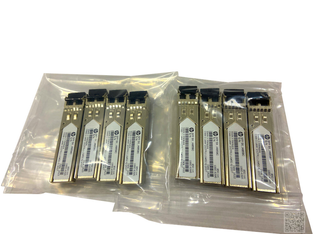 J4858C I LOT OF 8 Genuine HP Mini-GBIC Transceivers 1x 1000Base-SX SFP 1990-4395