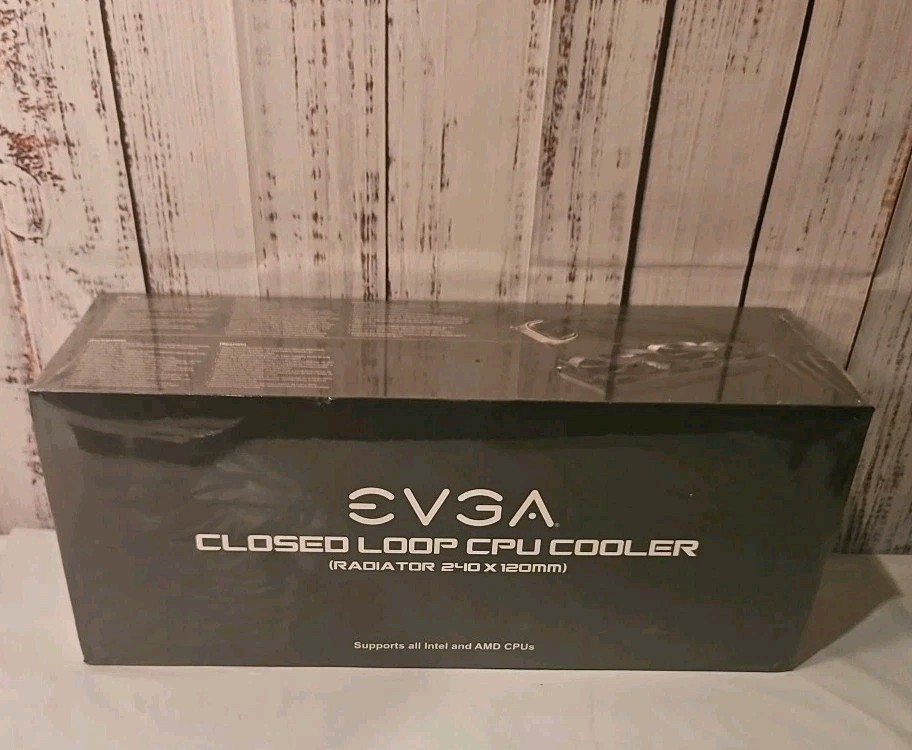 New Sealed EVGA 240mm x 120mm Closed Loop CPU Cooler (400-HY-CL24-V1)