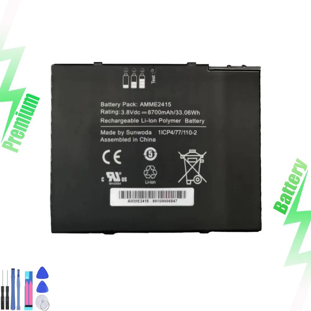 new 3.8V 8700mAh 33.06Wh AMME2415 battery for ZEBRA ET50 ET55