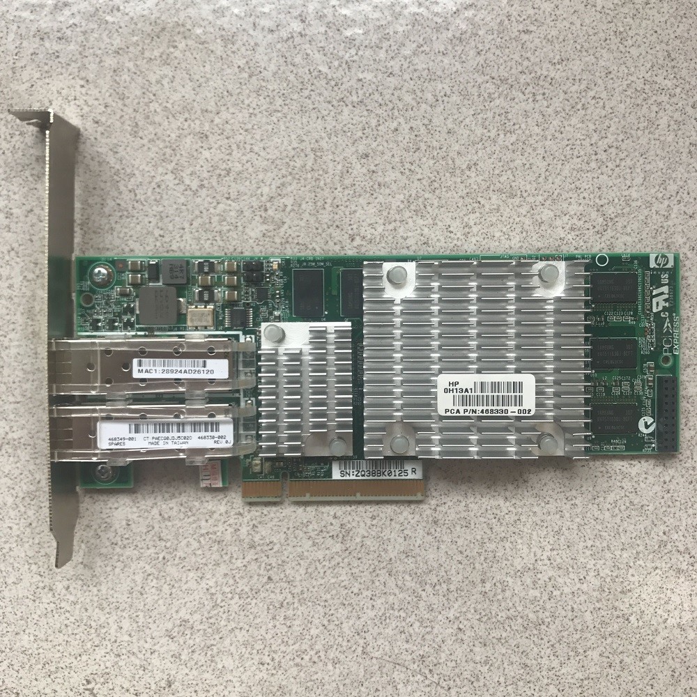 New HP NC522SFP DUAL PORT 10GbE SERVER ADAPTER 468332-B21 468349-001