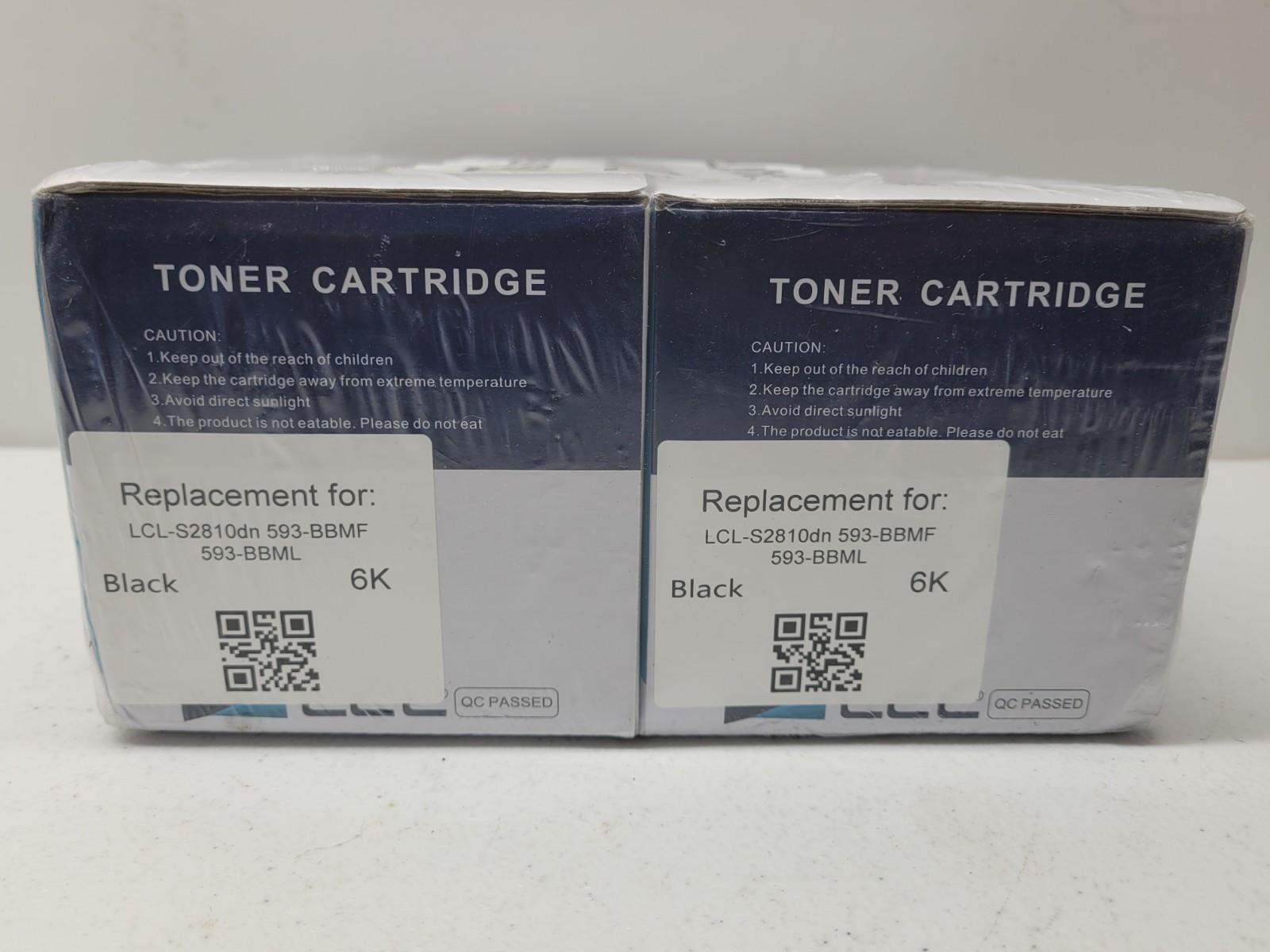 LCL Compatible Black Toner for Dell 593-BBMF, S2810DN, 593-BBML 2 Pack NEW