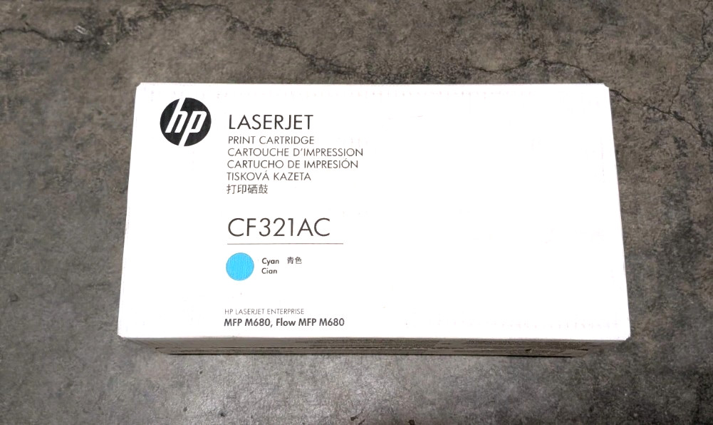 NEW HP 653A Cyan Toner Cartridge CF321A CF321AC LaserJet Genuine Sealed Box