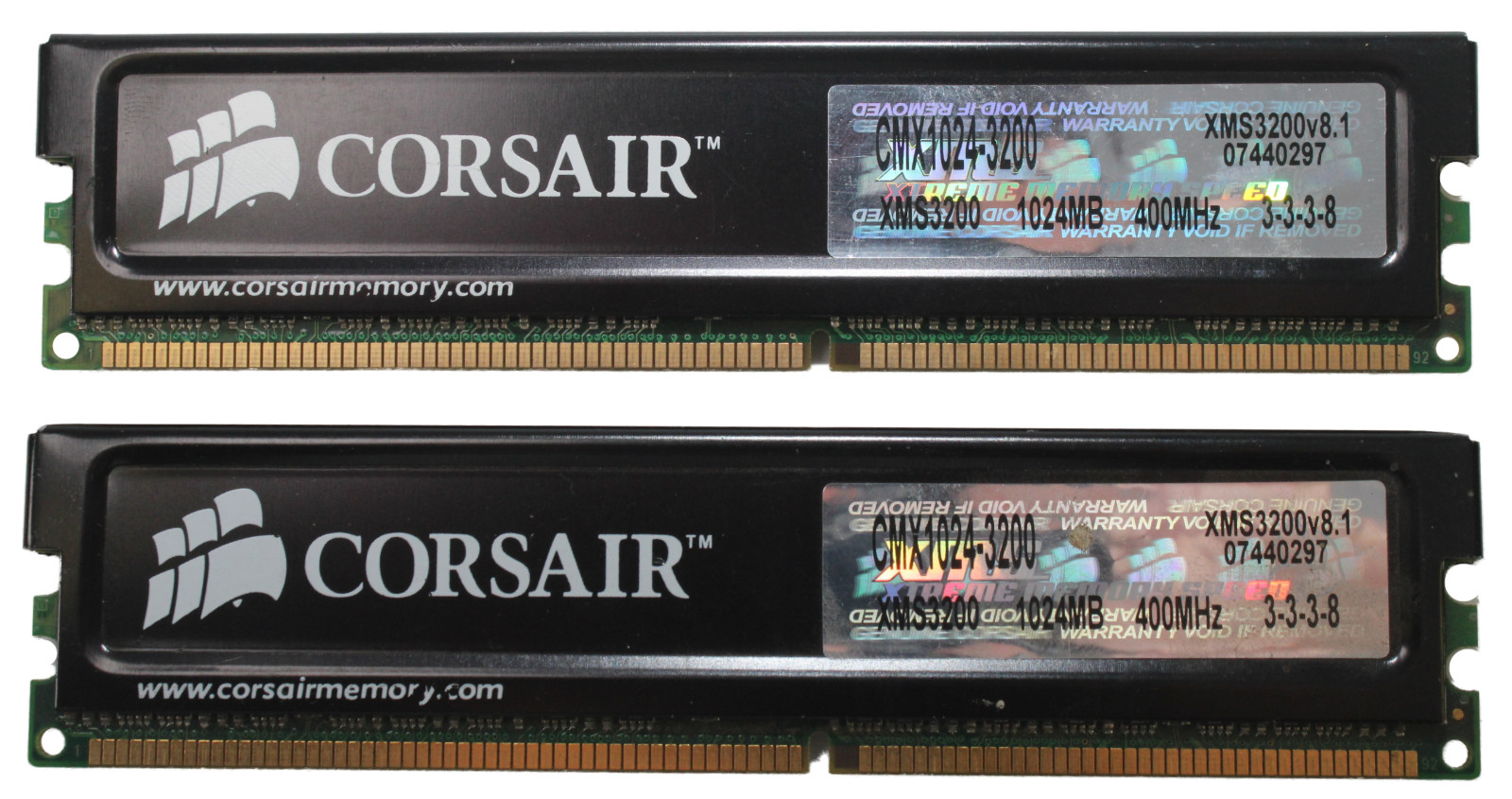 Corsair XMS 2GB (1 x 1GB) 400MHZ DDR1 184-pin Desktop RAM Memory | CMX1024-3200