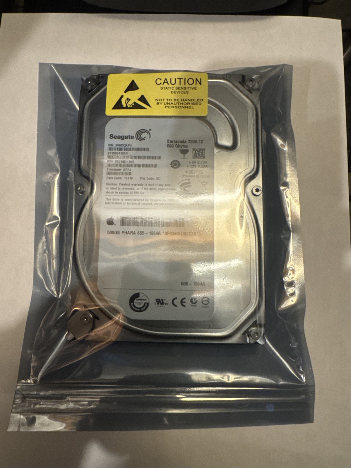 Seagate Barracuda 500 GB 7200RPM Hard Drive Apple 🍎 Certified (ST3500418AS)