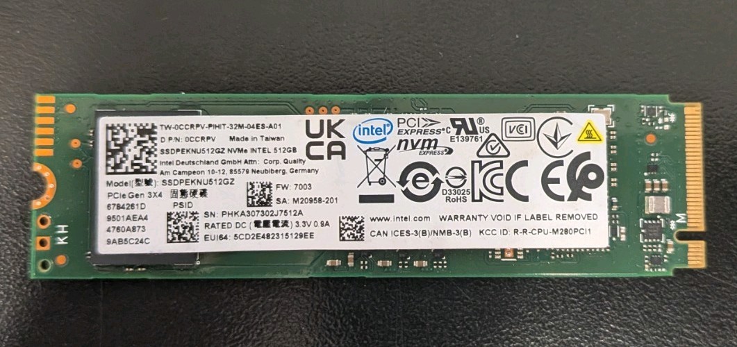 Intel SSD 670p Series 512GB Internal M.2 2280 NVMe PCIe 3.0 x4 SSDPEKNU512GZ A44