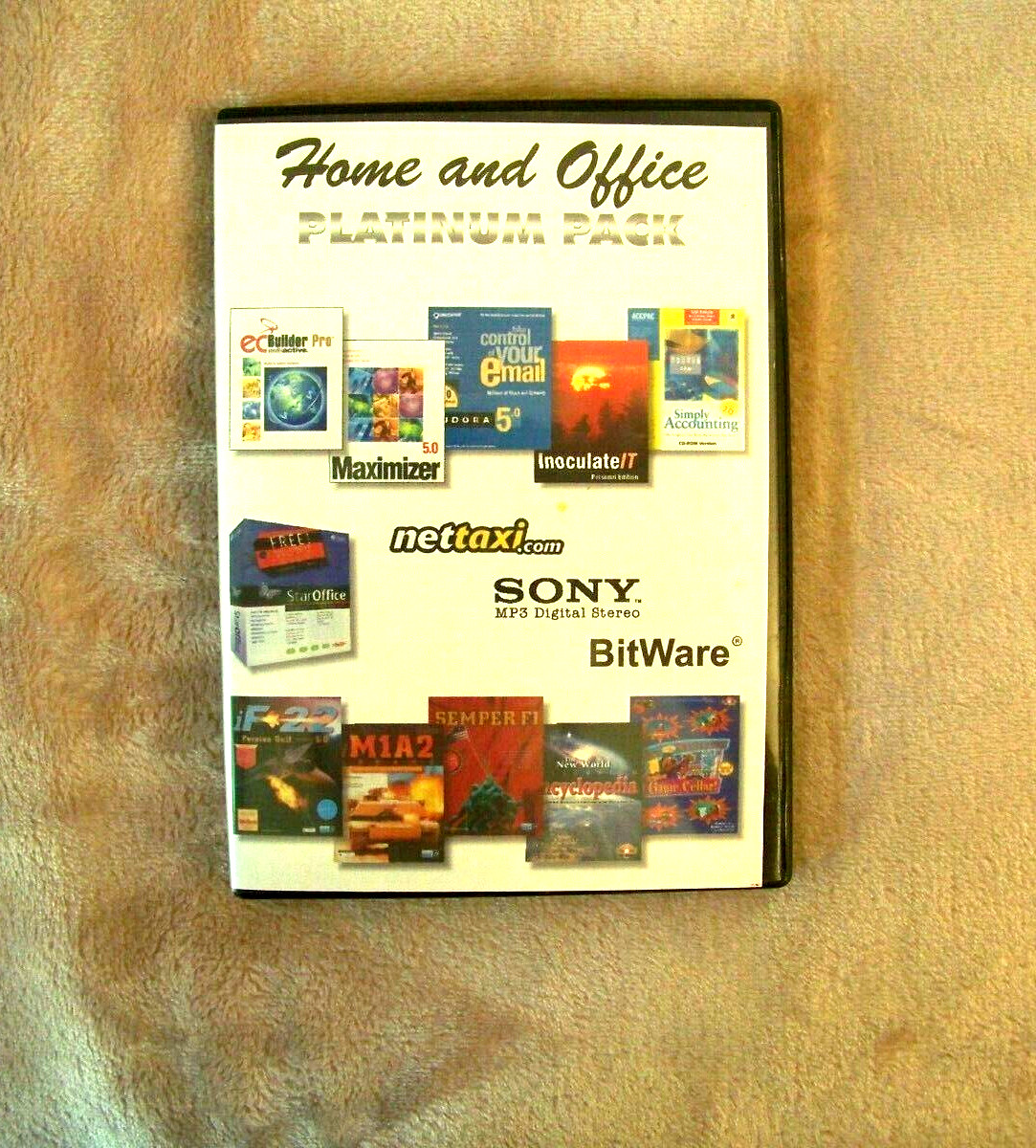 Vintage 1990s Home And Office Platinum Pack Various Software Games CD Micro