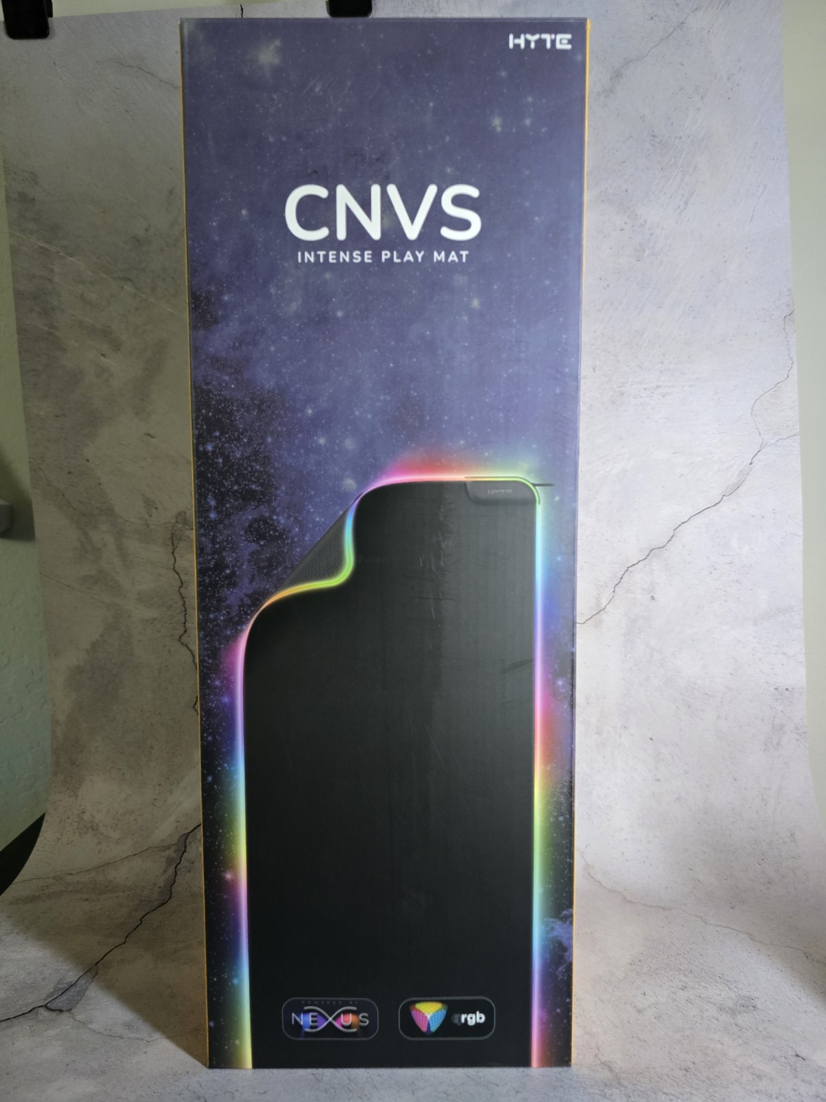 HYTE CNVS RGB lightning Non-Slip Gaming DESKMAT Desk Mouse Pad - Pitch Black