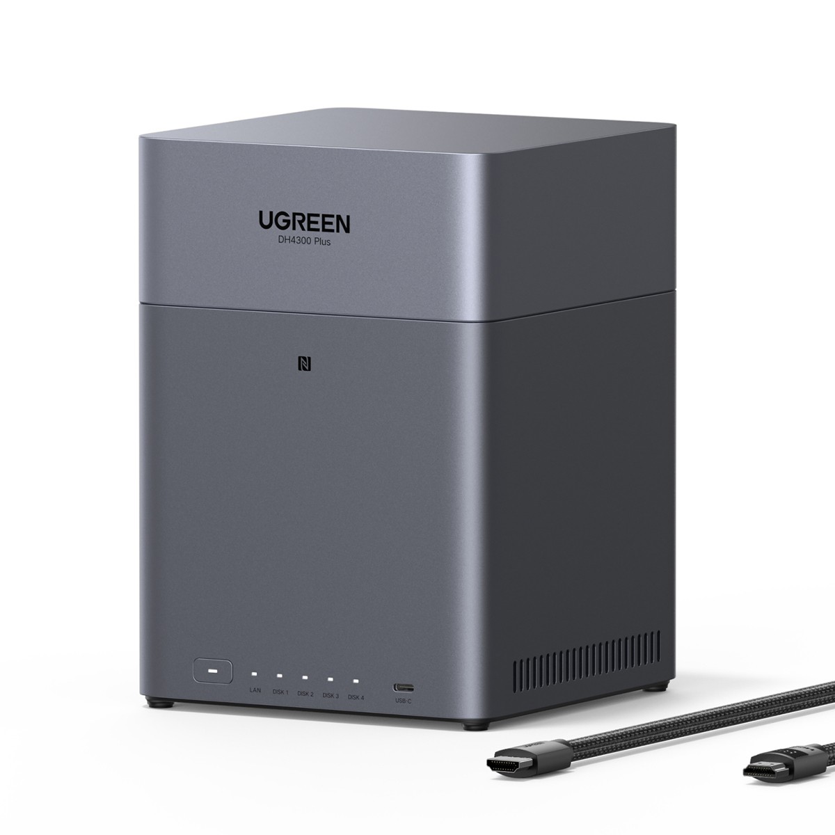 UGREEN NASync DH4300 Plus 4-Bay NAS Enclosure with HDMI Cable, Diskless