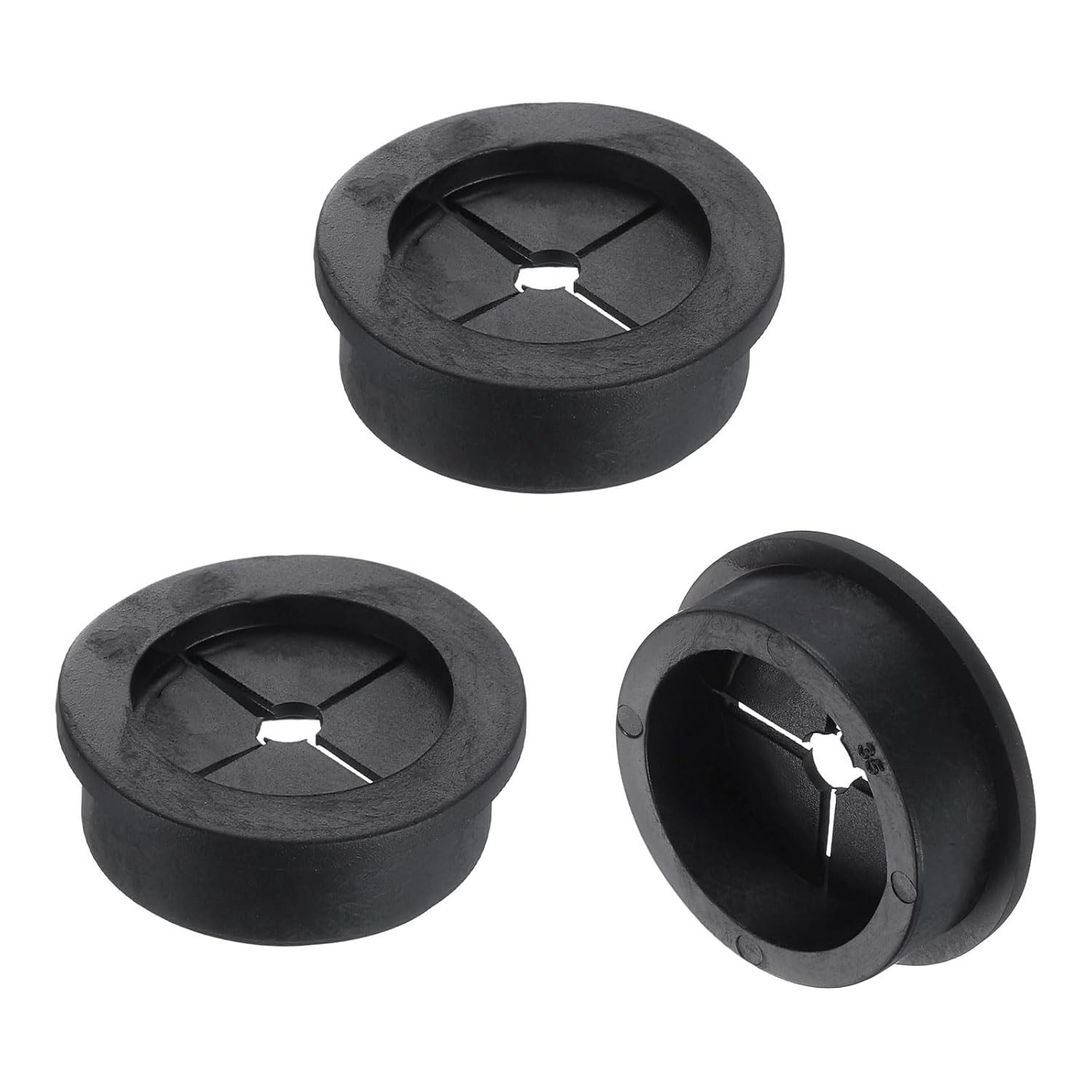 3 Pcs Cable Cord Grommet, 1 3/8" Inch (35mm) Desk Grommet Flexible Rubber Gromme