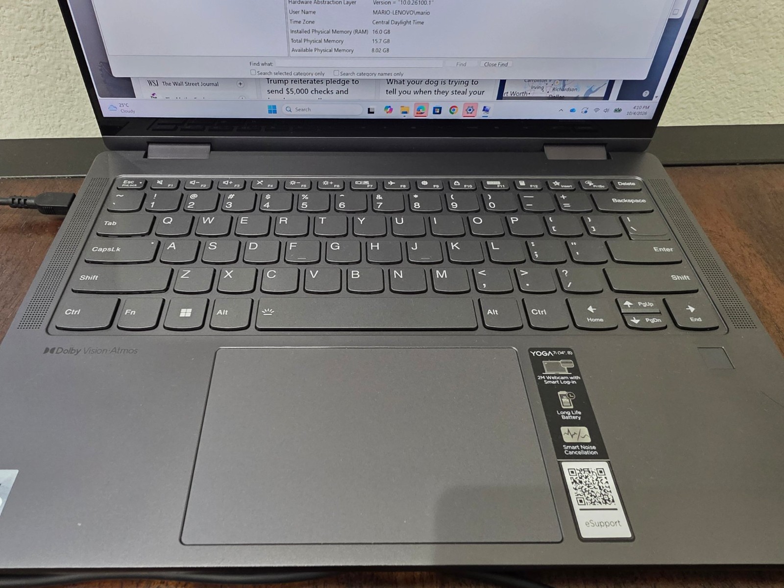 Lenovo Yoga 7i Gen 8 14" 2-in-1 i7-1355U 16GB 512GB SSD Win 11 Pro