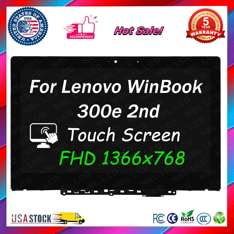 For Lenovo 300e Winbook 2nd Gen Lcd Touch Screen W/ Bezel 11.6" HD 5D10T45069