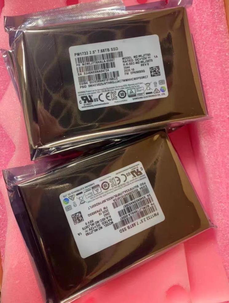 Samsung PM1733 7.68TB SSD NVME MZWLJ7T6HALA-00007 MZ-WLJ7T60 U.2 PCIE 4.0 X4