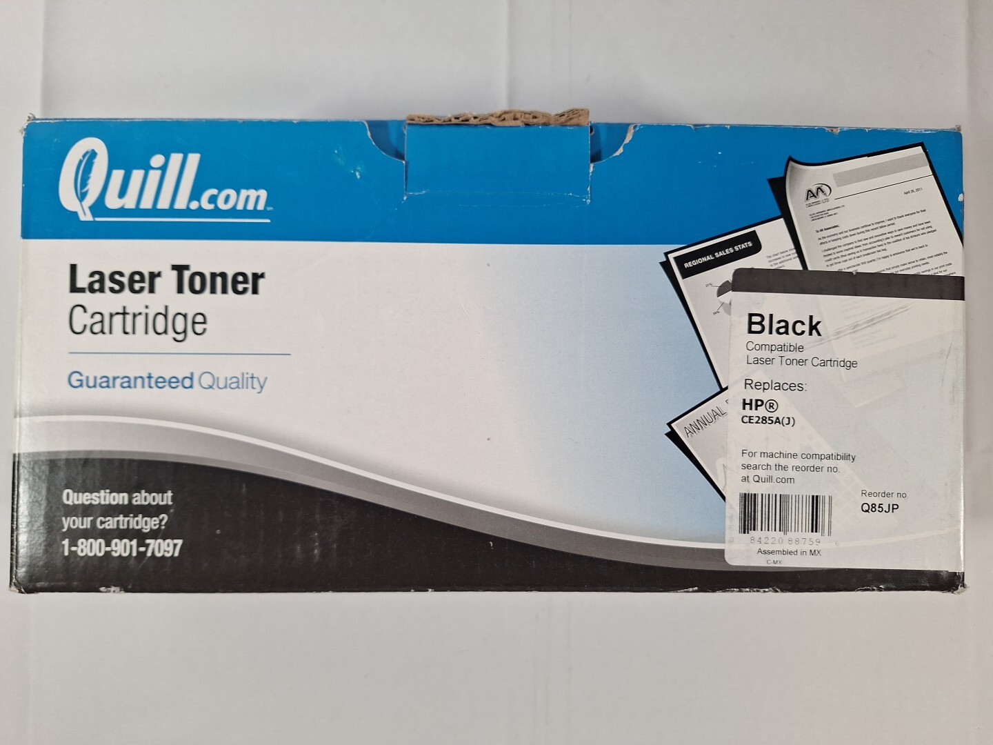 Quill Brand replacement HP CE285A(J) Black Laser Toner Ink Cartridge Sealed