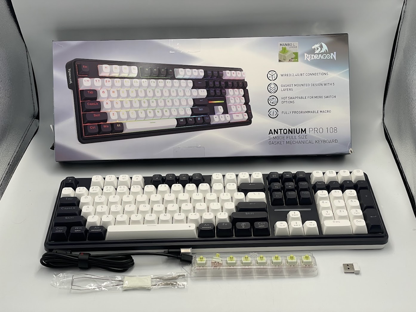 Redragon ANTONIUM MCK745 PRO Wireless Mechanical Gaming Keyboard - Purple