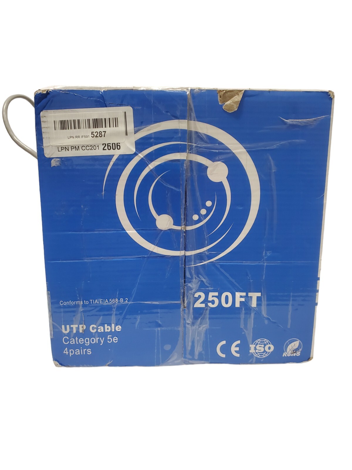 VIVO 250ft bulk Cat5e LAN Ethernet Cable UTP Cat-5e INDOOR V013