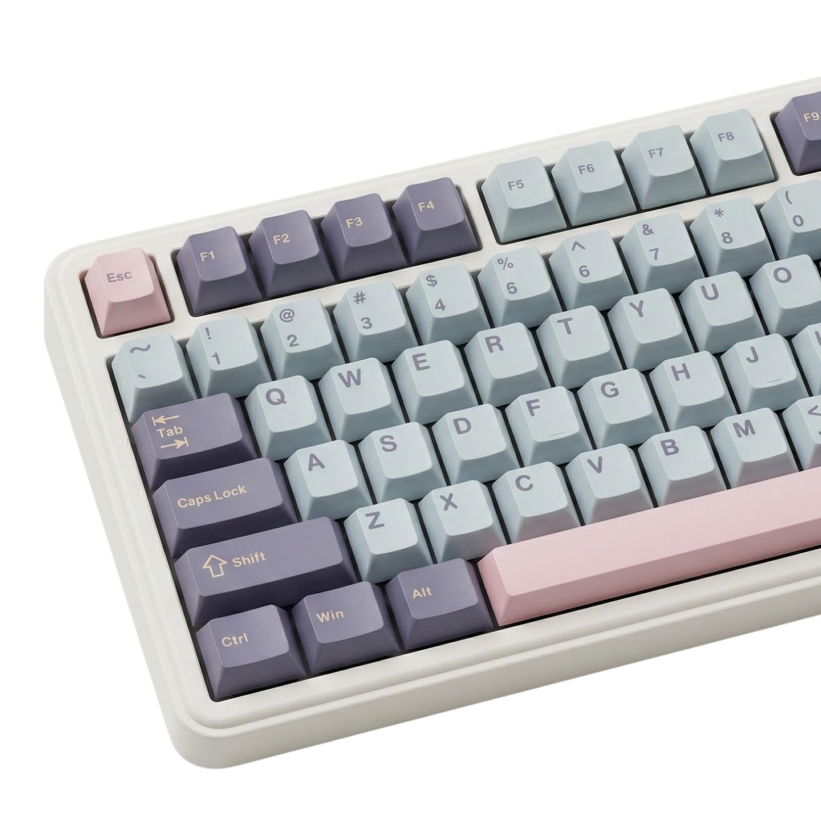 126 Keys PBT Double Shot Keycaps Macaron Pastel Pink Blue Dreamy Cherry Set