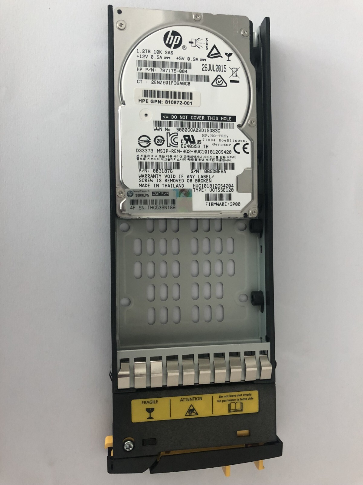 Compatible P03798-001 HPE 3PAR8000 1.2TB10K SFF HDD K2P93B 840459-001 810759-001