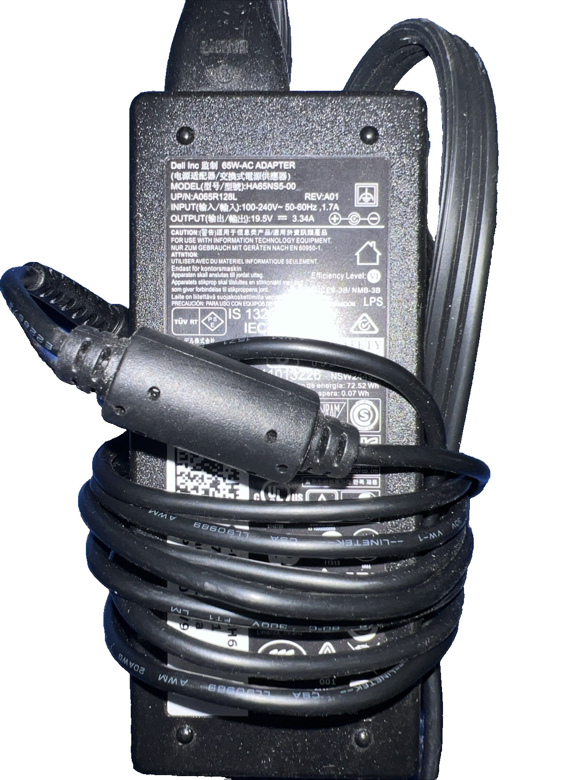 Lot of 10) Dell 65W AC Adapter 09RN2C 098R6C HA65NS5-00 LA65NS2-01 DA65NM111-00