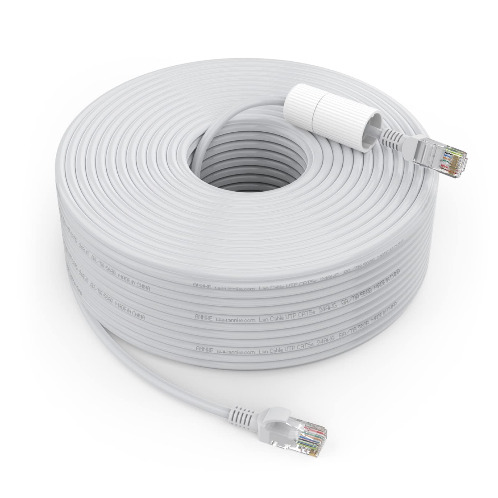 100 FT Cat5e Internet HighSpeed PoE Network Cable RJ45 LAN Gray Cord