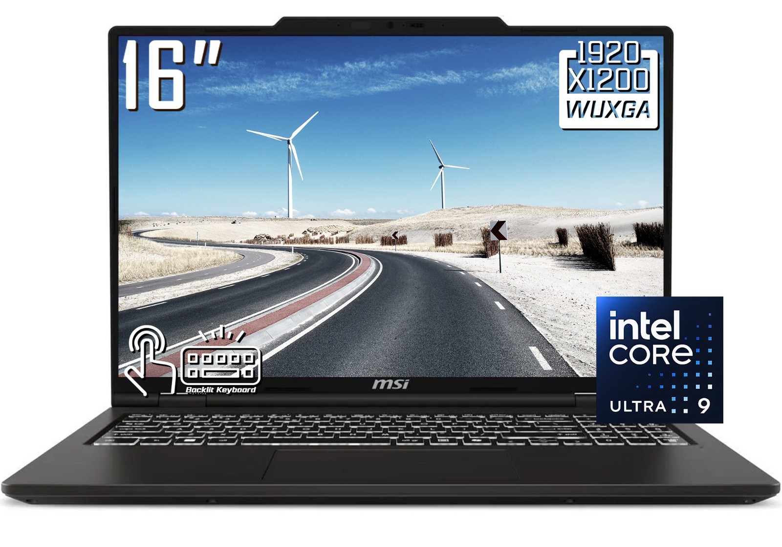 MSI Venture 16" FHD Touchscreen Laptop Intel Core Ultra 9 285H 64GB DDR5 2TB SSD