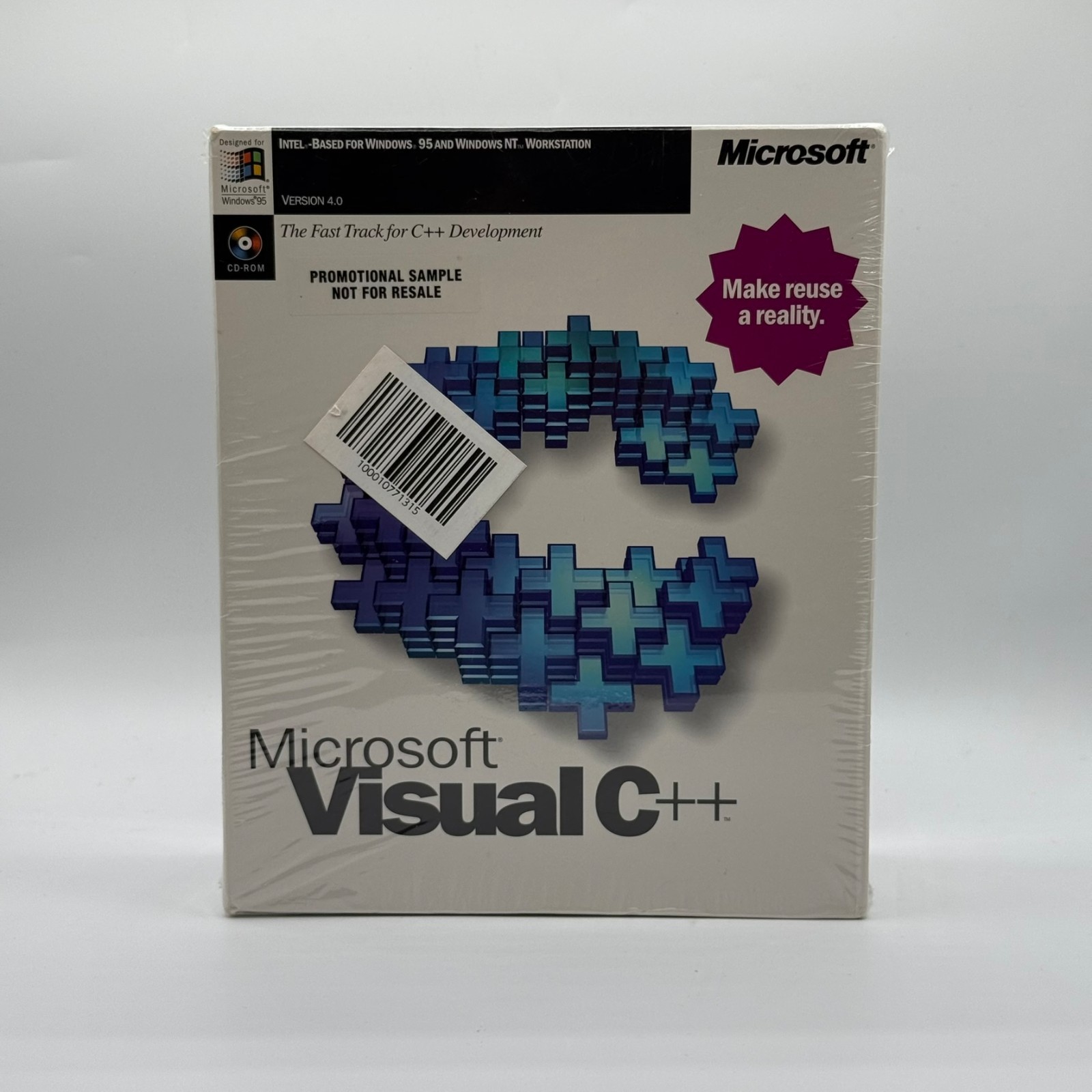 Microsoft Visual C++ CD-ROM Programming Software New Factory Sealed Big Box