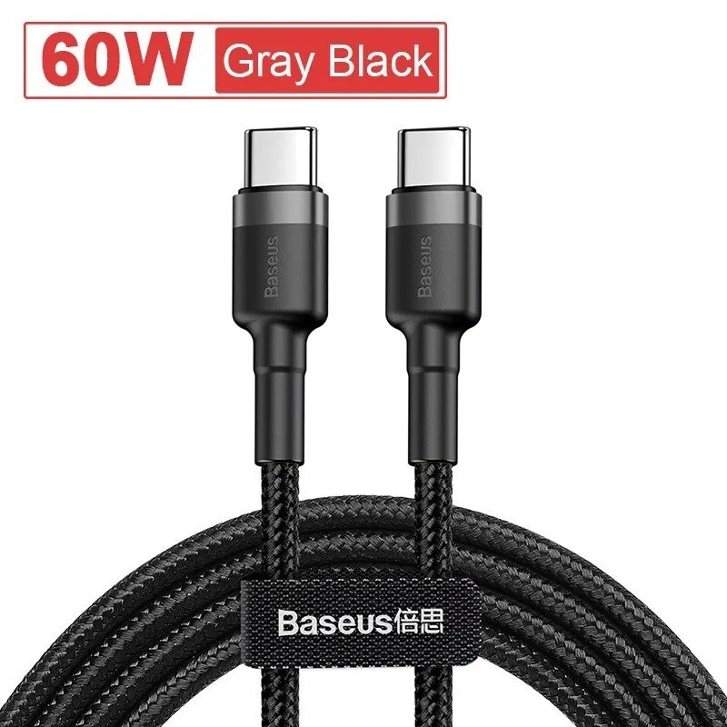 Baseus USB-C to USB-C Cable 100W 5A PD Fast Charging Braided Type-C Cord