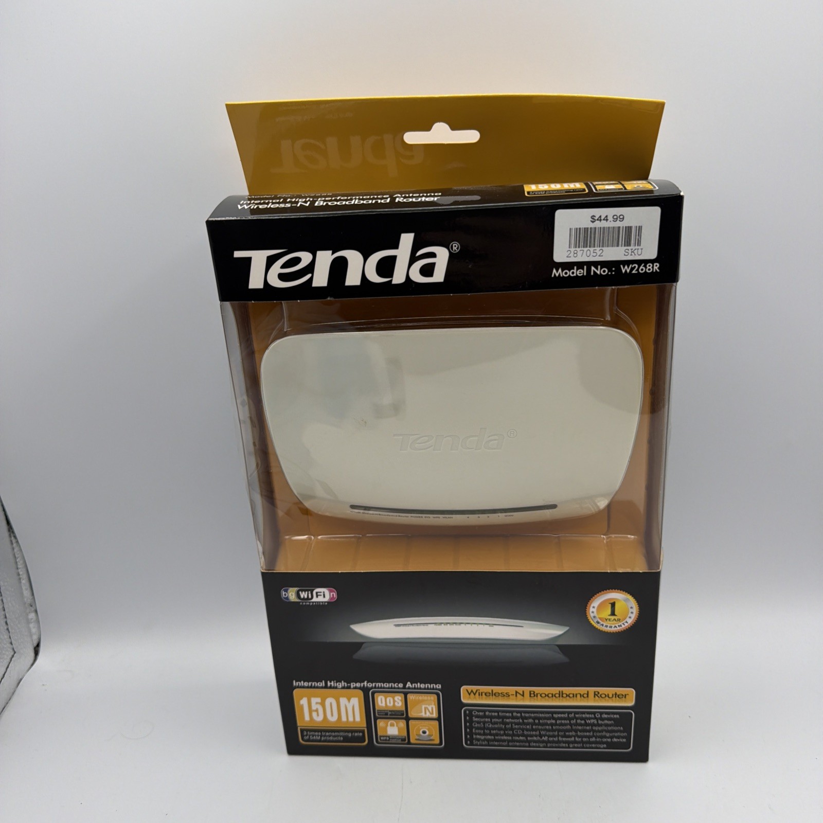 New In Box Tenda W268R 150 Mbps 4-Port 10/100 Wireless N Router NIB