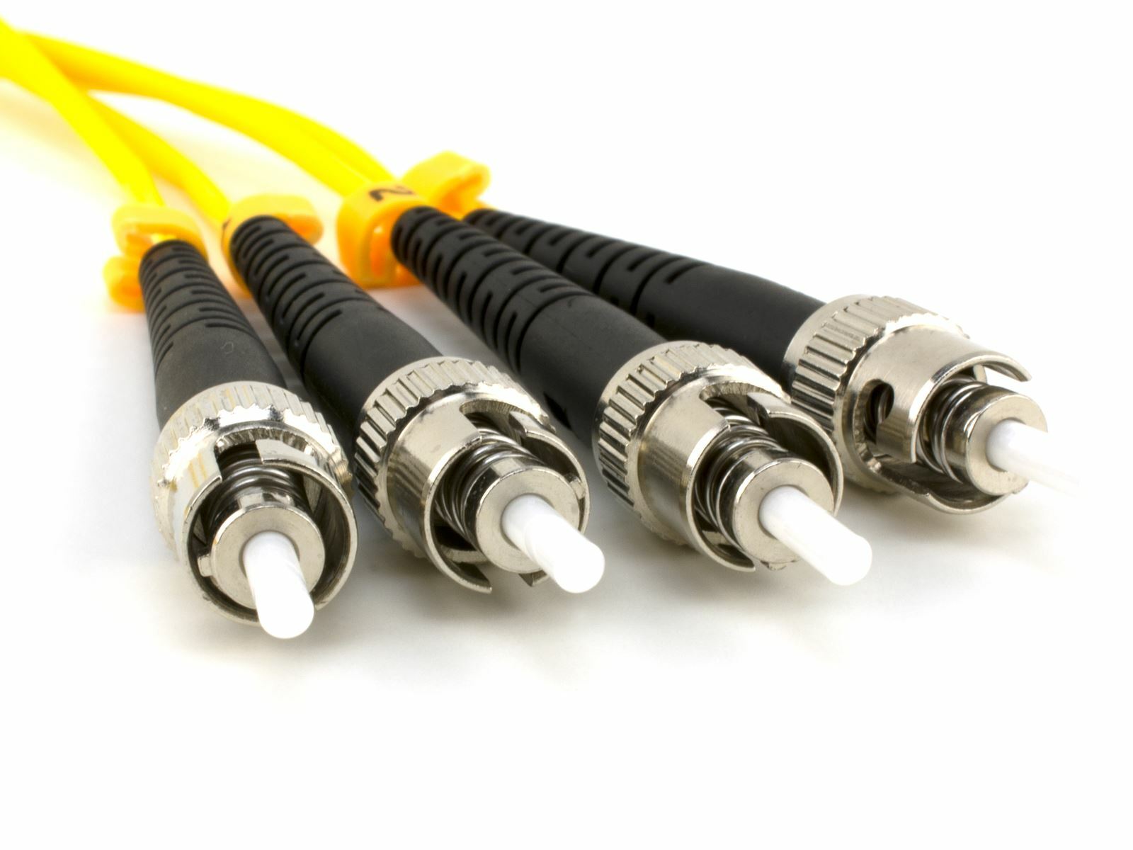 20 PACK LOT 2m ST-ST Duplex 9/125 OS2 Singlemode Fiber Cable OFNR Yellow 6FT