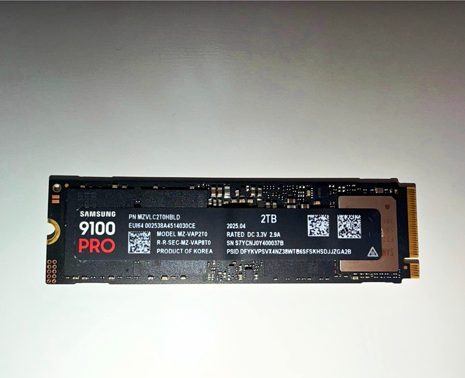 Samsung 9100 PRO 2TB NVME SSD Gen 5