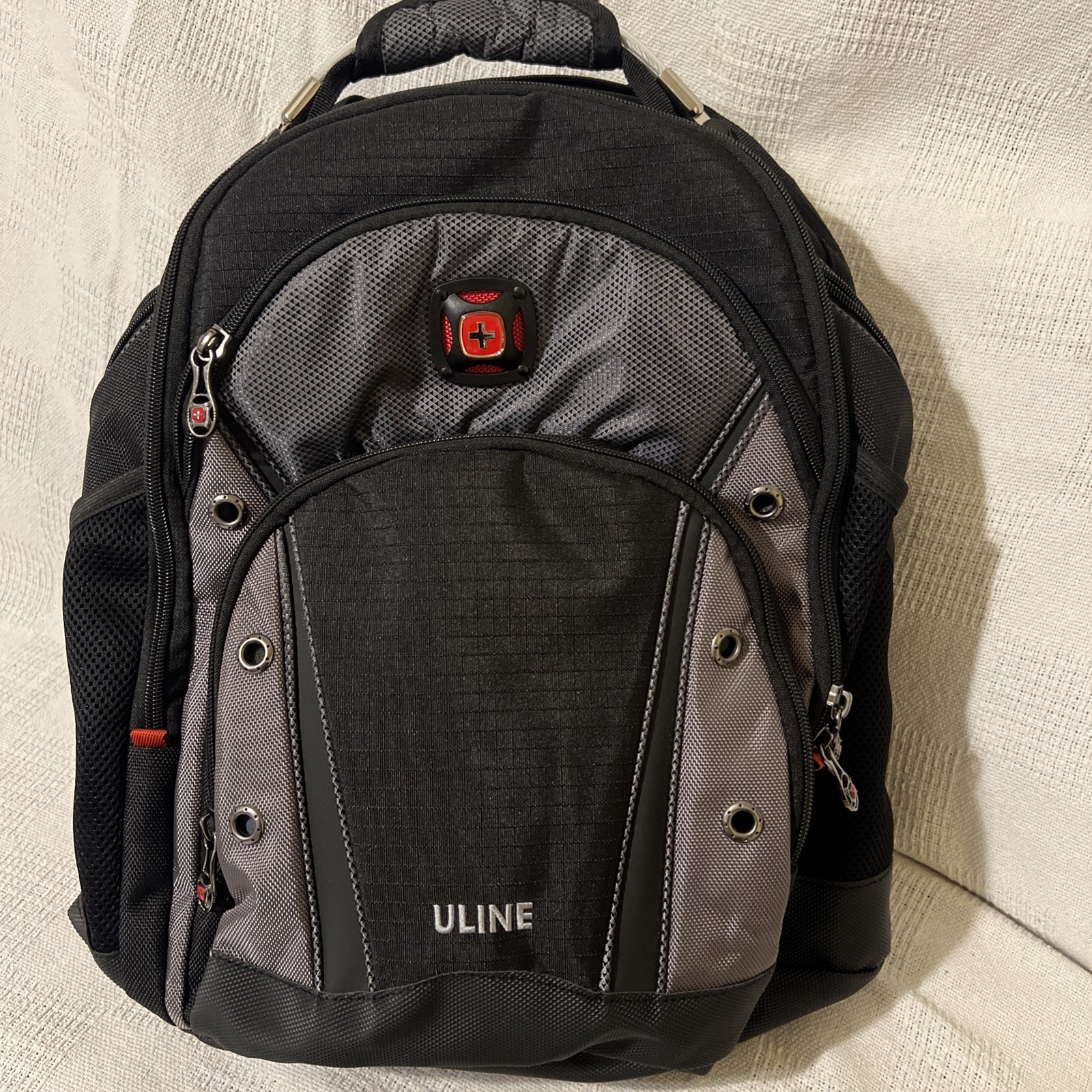 New Swiss Gear Uline Laptop Notebook Tablet Backpack Black/Gray