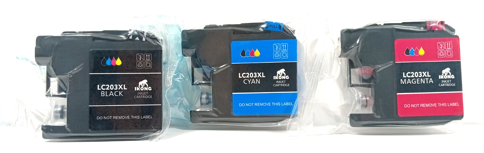 Ikong LC203 Compatible Ink Cartridges for Brother LC203XL 3 pieces